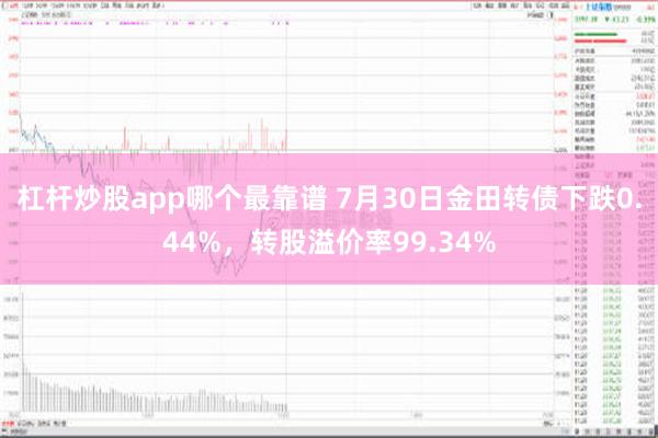 杠杆炒股app哪个最靠谱 7月30日金田转债下跌0.44%，转股溢价率99.34%